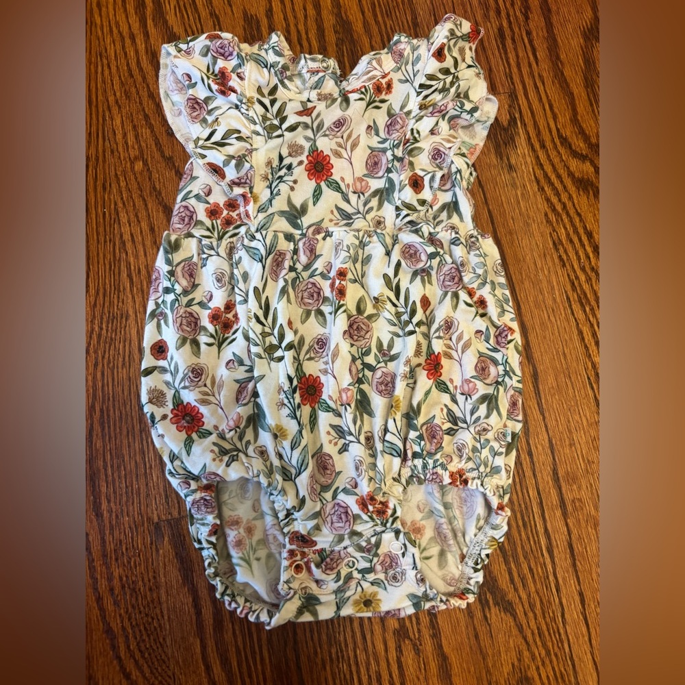 Posh Peanut Floral Baby Romper 3-6 Months
